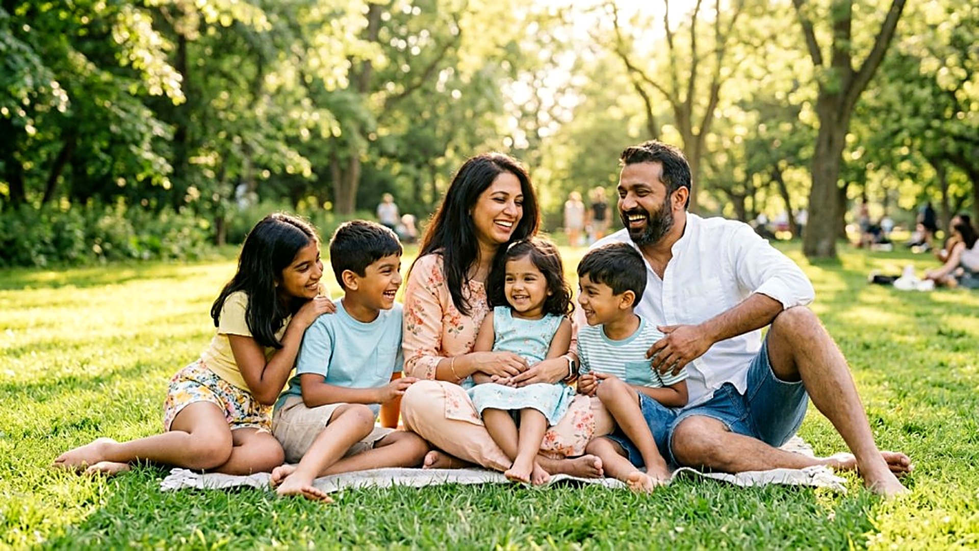 A happy family enjoying time together, protected by Ipsita Insurance